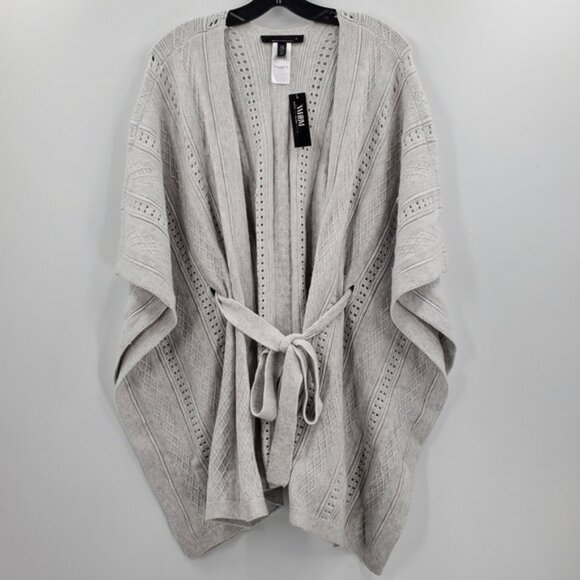 White House Black Market Textured Ruana Sweater One size NEW - Picture 1 of 4
